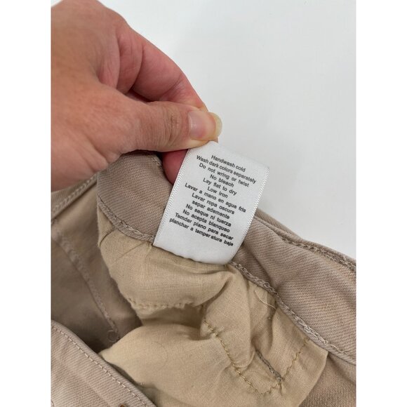 Judy Blue Womens Beige Frayed Hem Wide Leg Cropped Pants Size 15/32 Neutral - Picture 7 of 10